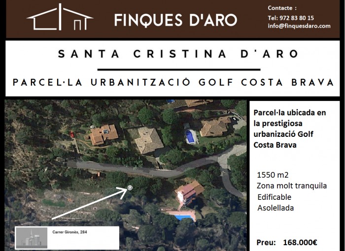 Plot in Urbanization Golf Costa Brava